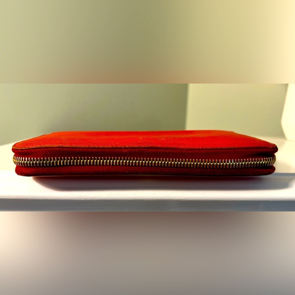 Prada Scarlet Saffiano Leather Wallet AS IS - Picture 7 of 10